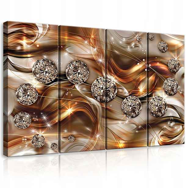 Obraz 120x80 Diamanty lesk luxus abstrakce moderní zlatá stěna