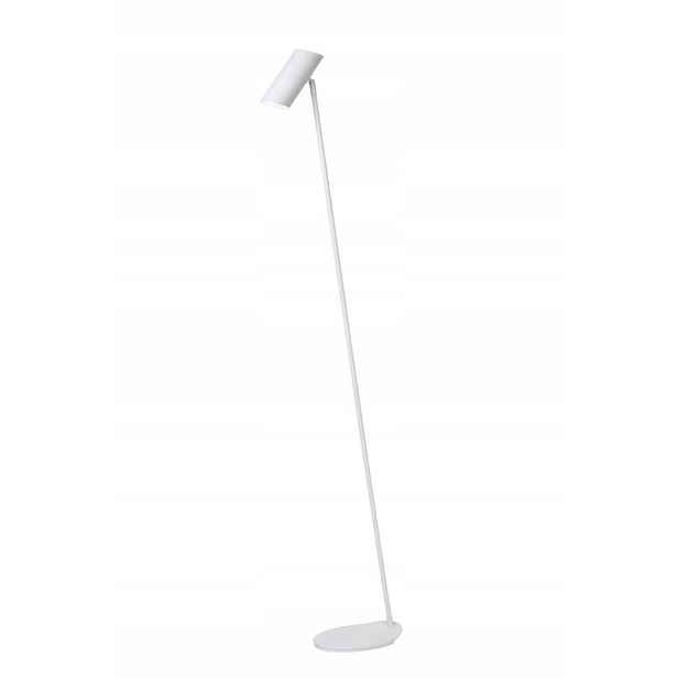 Stojací lampa bílá reflektorová do ložnice obývacího pokoje 137 cm Lucide