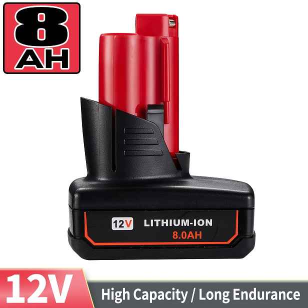 TEMU 8.0Ah 12V Lithium-Ion náhradní baterie pro 12V baterie 48-11-2460 48-11-2412 48-11-2401 48-11-2440 a 12V akumulátorové baterie pro nářadí