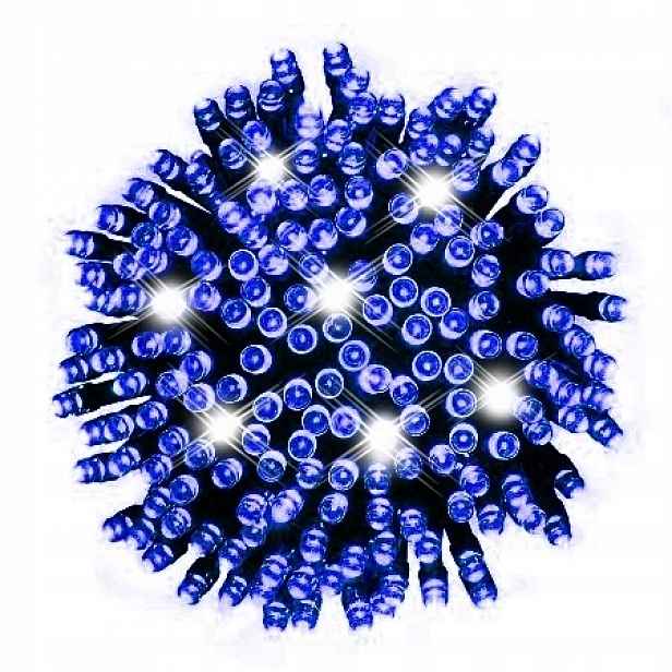 Vánoční Osvětlení Na Stromeček 100 Led Pevné Flash Vnější Jiskra Vnitřní Modré