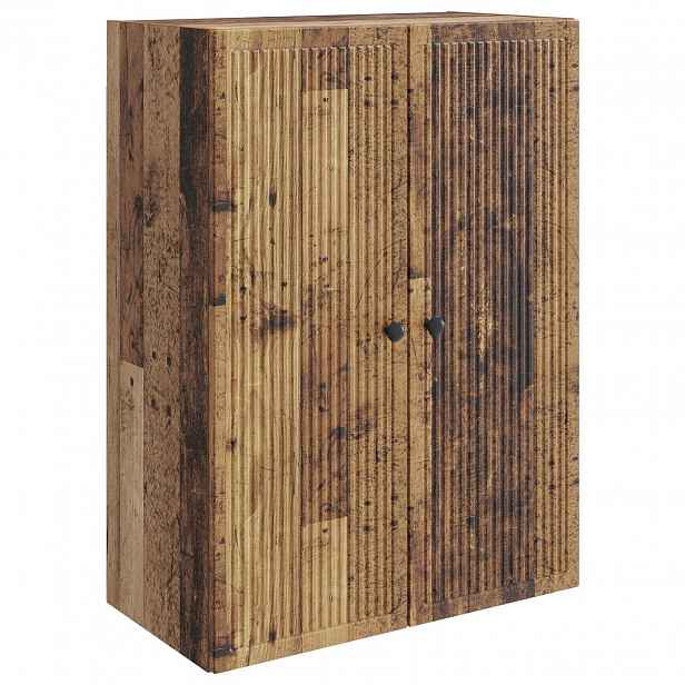 vidaXL Nástěnná skříň Staré dřevo 66 x 34,5 x 90 cm Kompozitní dřevo