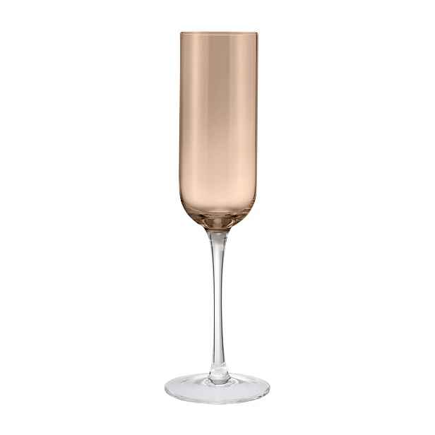 Sada 4 ks sklenic na sekt 220 ml Blomus FUUMI - hnědá
