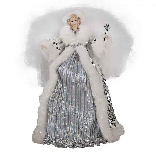 Anděl ve zdobných šatech na špičku stromku Angel Chris - 20*15*28 cm Clayre & Eef