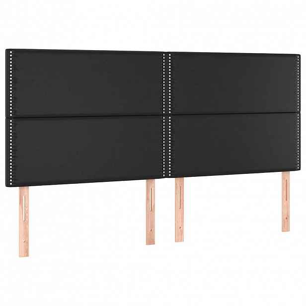 vidaXL Čelo postele černé 180x5x118/128 cm umělá kůže