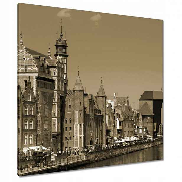 Obrazy 90x90 Gdaňsk v sépii Sepia Bronz