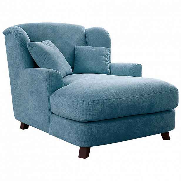 Sit & More XXL KŘESLO, textil, kompozitní dřevo, světle modrá