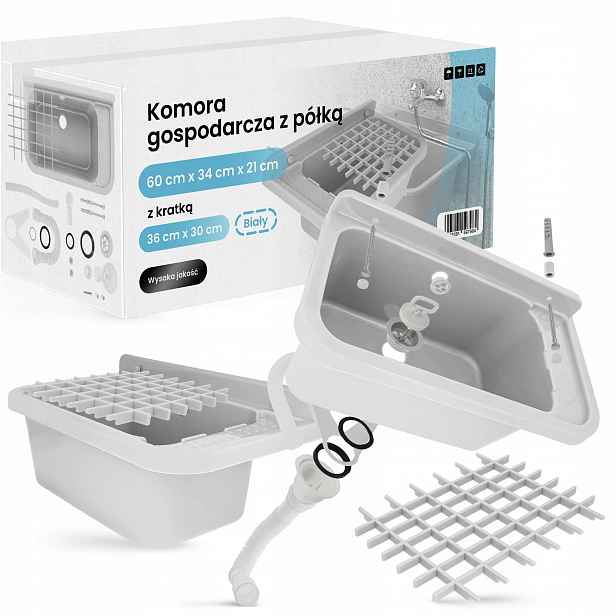 Technický Dřez 60x34 cm Technický dřez Pracovní police Mřížka Bi 6U