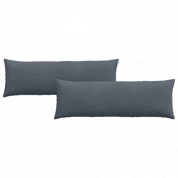 vidaXL Pohovkové polštáře 2 pcs Tmavě šedá 120 x 40 cm Žebrovaná látka