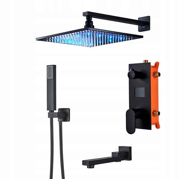 Sprchová baterie černá 40 LCD Led