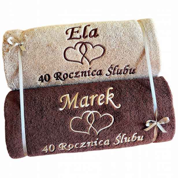 40. Výročí Svatby dárek rubínové hody jubileum 40. výročí Ručníky S Výšivkou
