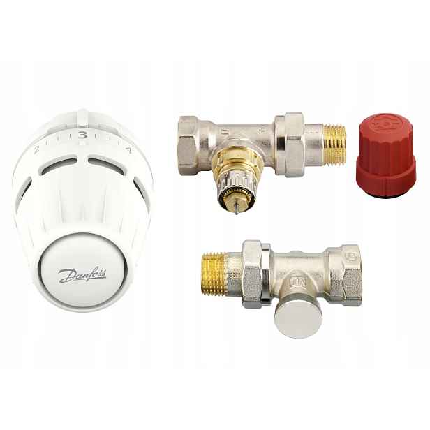 Danfoss – Set Regus Ra Jednoduchý 3SET hlavice ter. ventil zpětný ventil