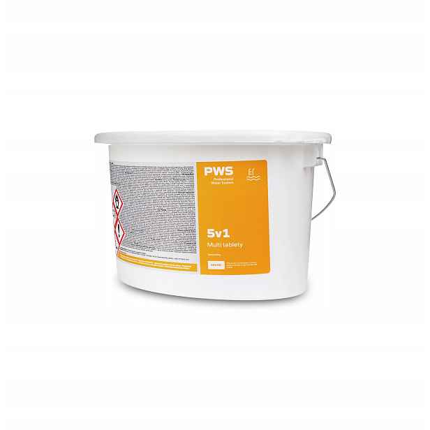 Pws Multi tablety 5v1 do bazénu blok 500g 1,5 kg bazénová chemie