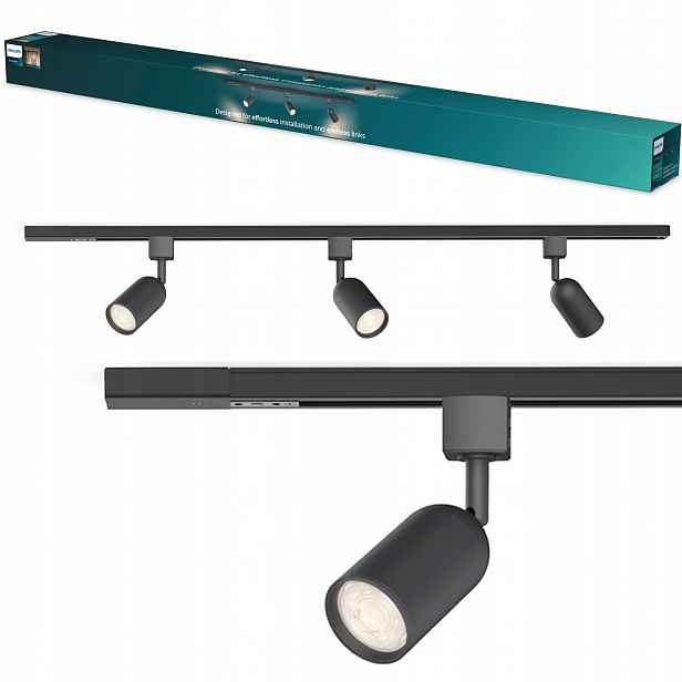 Sada kolejnic 1 m 3x reflektorová lampa GU10 EasyLink Shea Philips