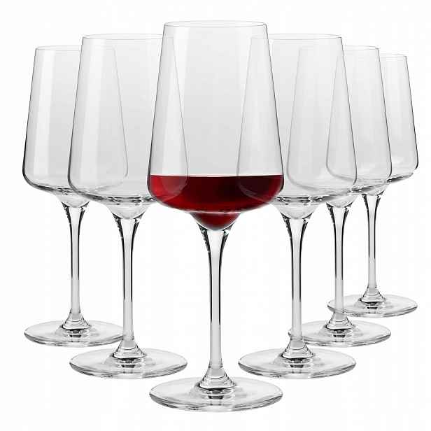 Skleničky na červené víno Infinity Krosno 6 Ks velké moderní merlot