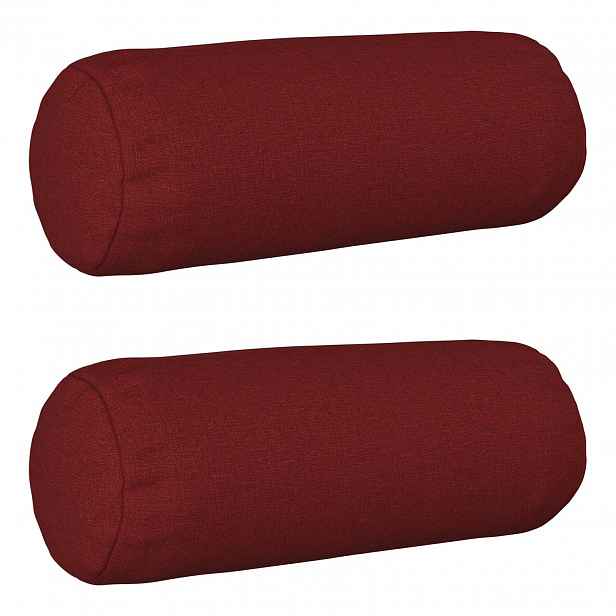 vidaXL Povlak na polštář 2 ks HEERLEN Víno Červené Ø 15 x 40 cm Textil