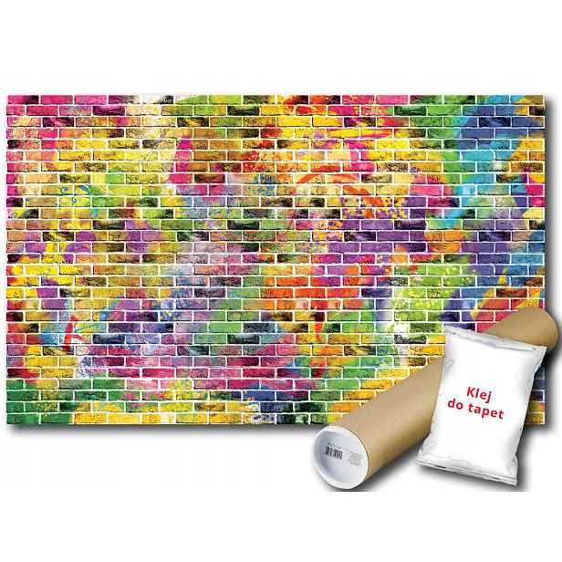 Vinylová Fototapeta Cihlová Zeď Graffiti Street Art Grafika 152x104