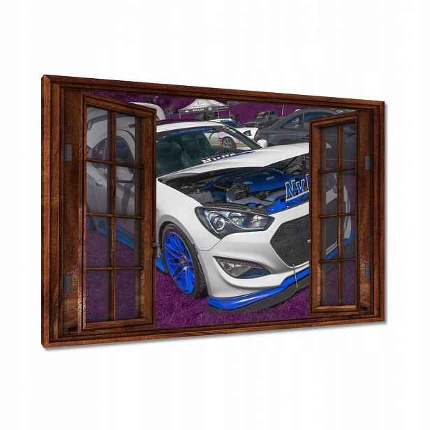 Obrazy 120x80 Bílé sportovní auto