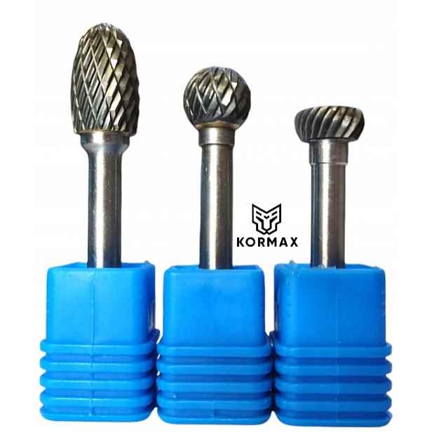 Rychlootáčkový frézovací rotační pilník 10 mm na kov s karbidem Set 3ks