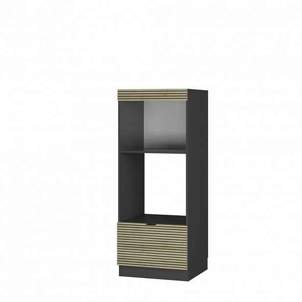 Vicco SKŘÍŇKA NA MIKROVLNNOU TROUBU Fame-Line Dubový panel 60 cm otevřený