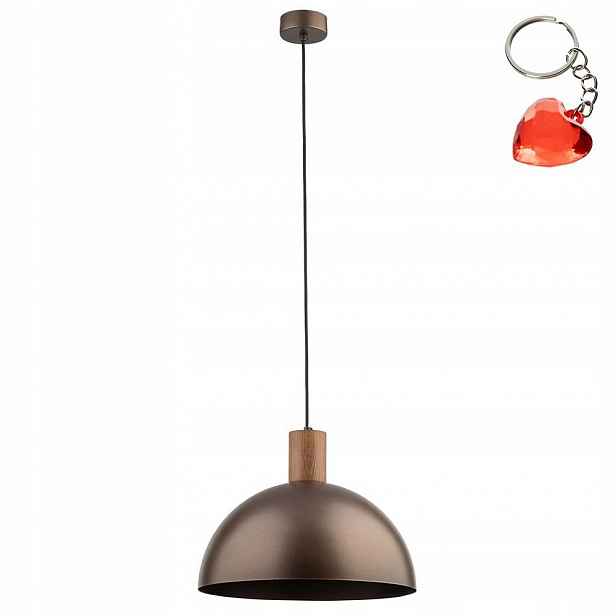 Závěsná lampa Oslo Industriální Hnědá Kov E27 Regulace Tk Lighting