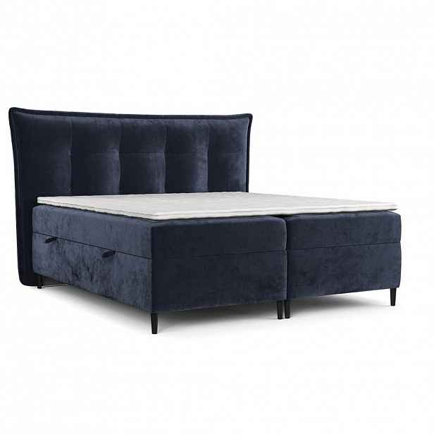 AltaBeds POSTEL BOXSPRING LAS PALMAS 180/200 cm Tmavě modrá