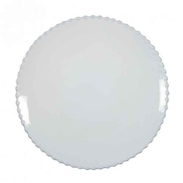 Bílý kameninový talíř Costa Nova Pearl, ⌀ 28 cm