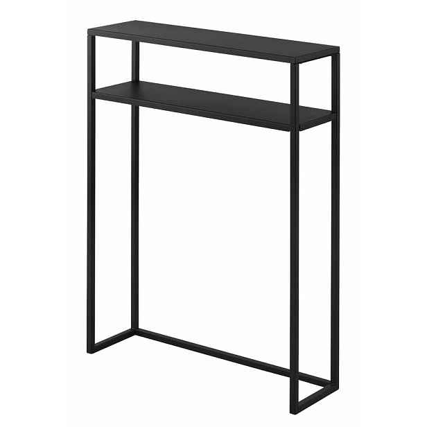 Černý kovový konzolový stolek 18x60 cm Tower – YAMAZAKI
