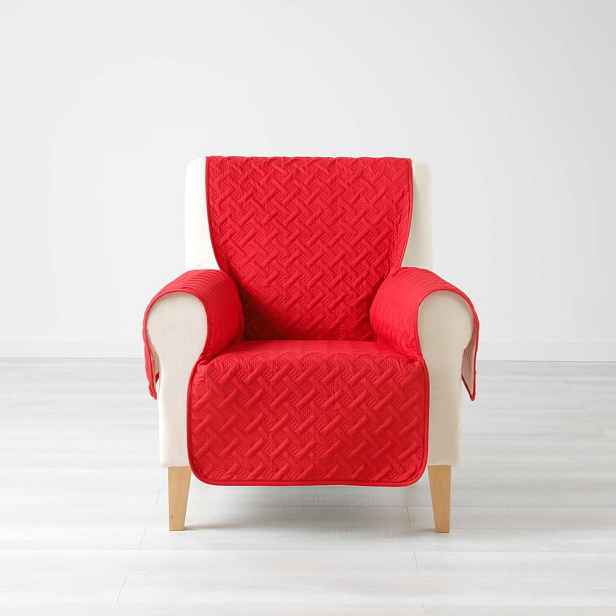 Červený ochranný potah na křeslo 165 cm Lounge – douceur d'intérieur