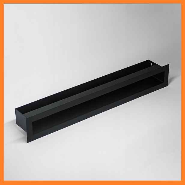 Krbová mřížka jednoduchá Luft 6x40 cm černá matná 60x400 mm Polský Výrobek
