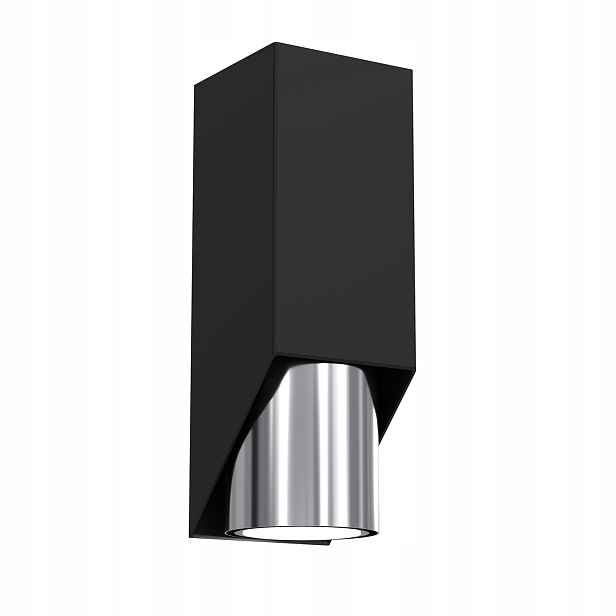 Nástěnné bodové svítidlo černý chrom tuba do obývacího pokoje ložnice 19 cm Luminex