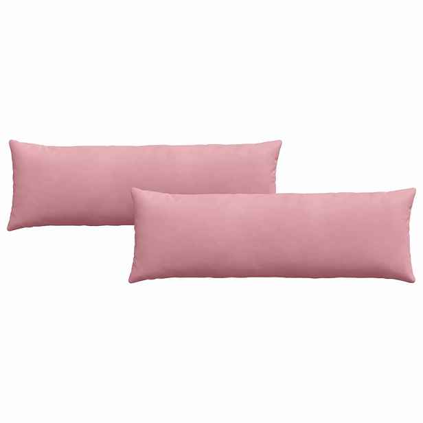 vidaXL Pohovkové polštáře 2 pcs Růžová 120 x 40 cm Žebrovaná látka