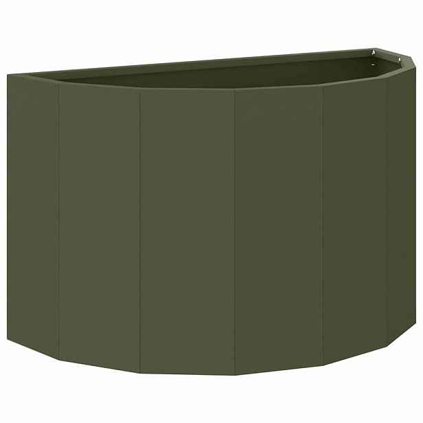 vidaXL Truhlík Olivově zelená 60 x 30 x 35 cm Ocel