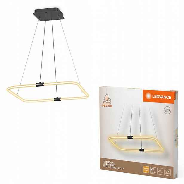 Závěsné Stropní Svítidlo Dekorativní Led 18W 2000lm 3000K Šedá Decor