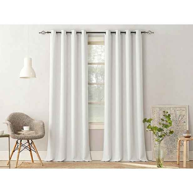 Závěs OXFORD LIGHT 140x250 cm, bílý Zavěšení: Řasící páska