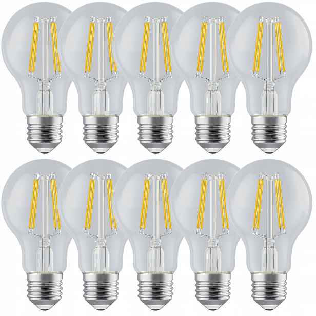 10x Led žárovka E27 12W 100W 1320lm 4000K Ozdobná Filament Retro ST64