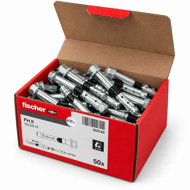 Fischer Fh II 10/25 H kotva pro vysoké zatížení, beton, 50 ks