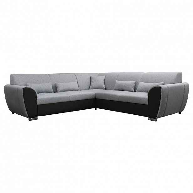 Livetastic ROHOVÁ SEDAČKA, textil, černá, světle šedá