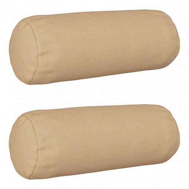 vidaXL Povlak na polštář 2 ks HEERLEN Krémová Ø 15 x 40 cm Textil