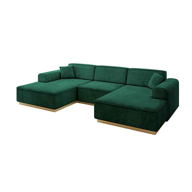 ALTDECOR SEDACÍ SOUPRAVA ve tvaru U IREA-U1-v2 301x165x80 Zelená Velur