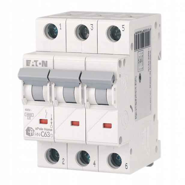 Nadproudový spínač Eaton HN-C63/3 63A 3P 6kA C 230V IP20 typ Ac 194897