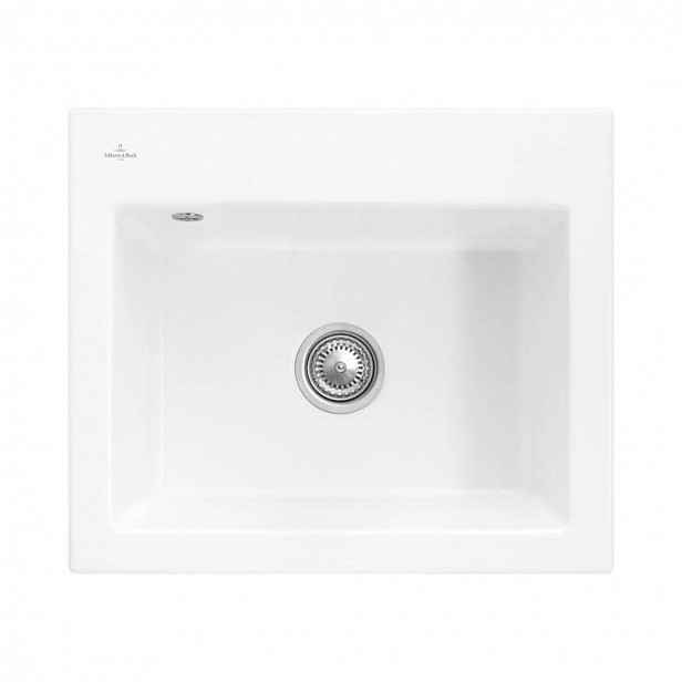 Villeroy & Boch Subway 60 - Keramický dřez 60x51 cm, CeramicPlus, Stone White 330901RW