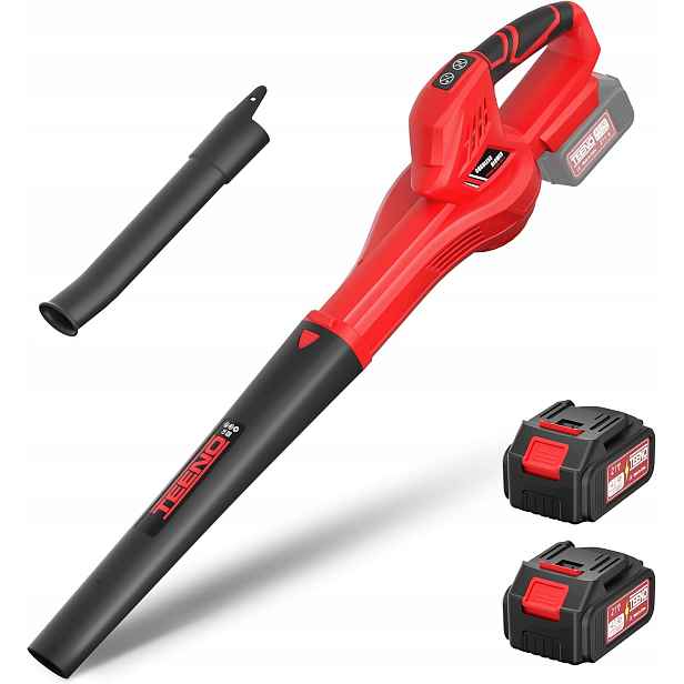 Aku Foukač Listí Na Baterie 6 Rychlostí 2x4.0AH 21V Pro Sušení Trávníku