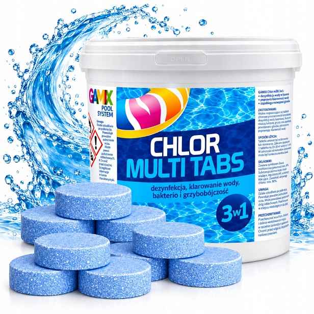 Bazénová Chemie Chlor Multi 3V1 5KG Tablety 200G 25X200G Do Bazénu Avenli