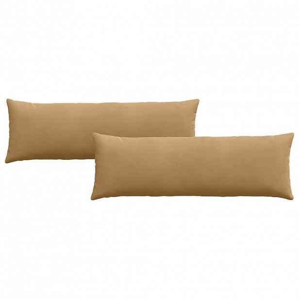 vidaXL Pohovkové polštáře 2 pcs Hnědá 120 x 40 cm Žebrovaná látka