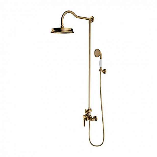 OMNIRES Armance - Sprchový set s baterií, průměr 22,5 cm, zlatá AM5244GL