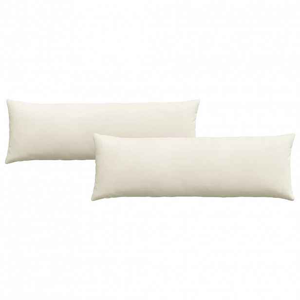 vidaXL Pohovkové polštáře 2 pcs Krémová 120 x 40 cm Žebrovaná látka