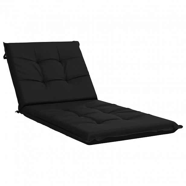 vidaXL Polštář na lehátko GEMERT 100% polyester Černá 190 x 70 x 9 cm