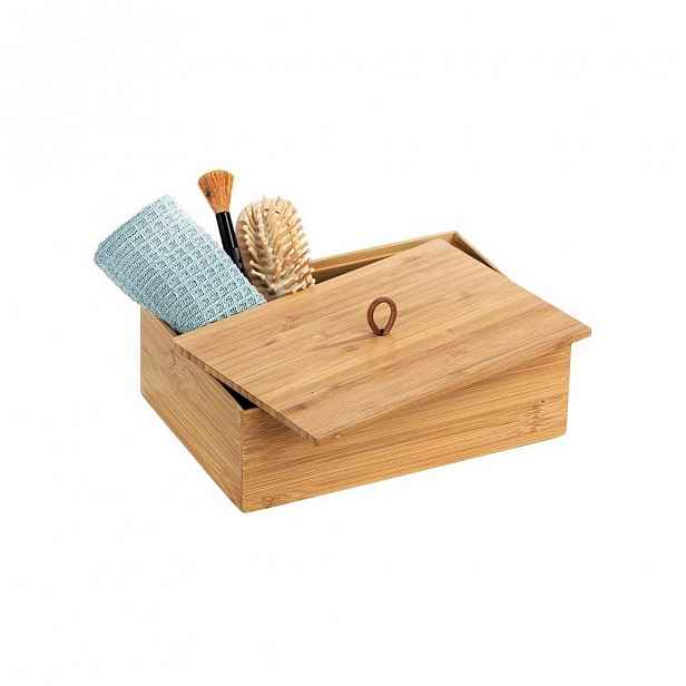 Bambusový box s víkem Wenko Terra, šířka 22 cm
