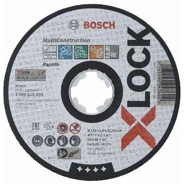 Kotouč řezný Bosch Multi Construction X-LOCK 125×1,6 mm