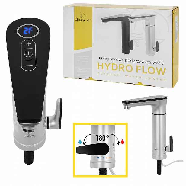Průtokový elektrický ohřívač vody 3,3 kW LCD